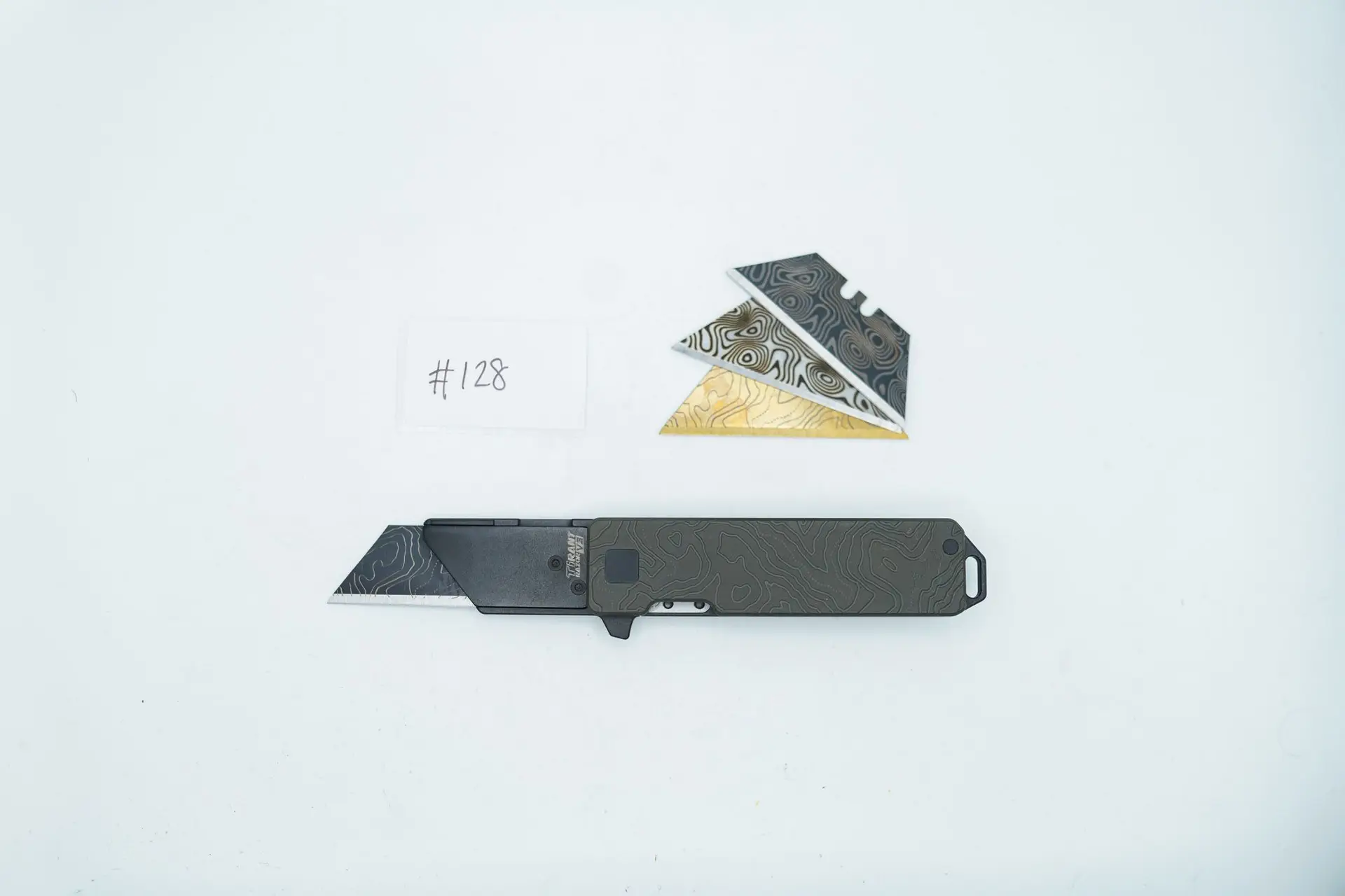 BUILD #128 — Condition 9/10 — TiRant RAZOR V3 Cascadia 3D-Milled Both Sides + Custom OD Green Cerakote + 4X Custom Laser Engraved Razor Blades From The ToolRoom