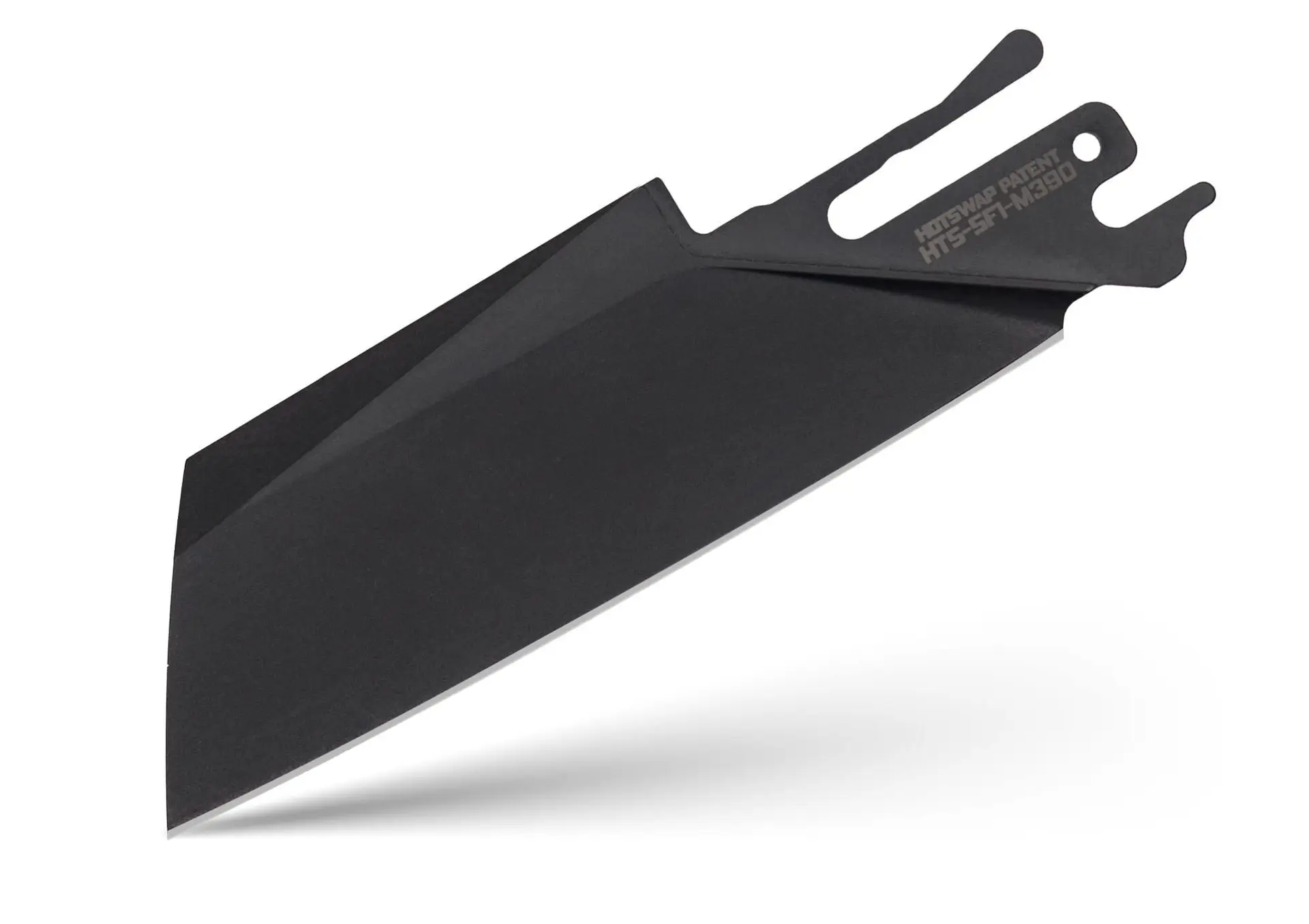 TiRant ULTRA HotSwap™ Sheepsfoot Blade Replacement (Jet-Black EXTRA THICK 2.5mm M390 Tempered 61-62+ HRC)