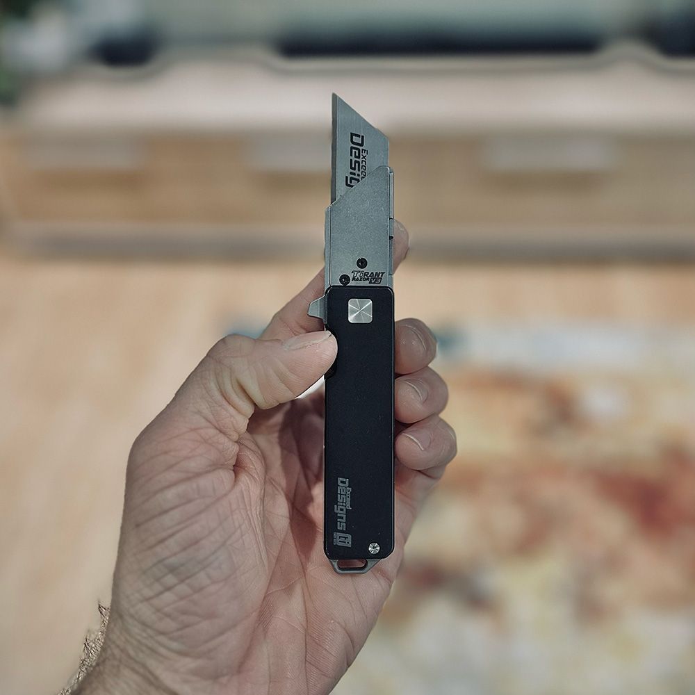 Jet-Black PVD 6AL-4V Titanium RH Handle Scale (TiRant® RAZOR V3