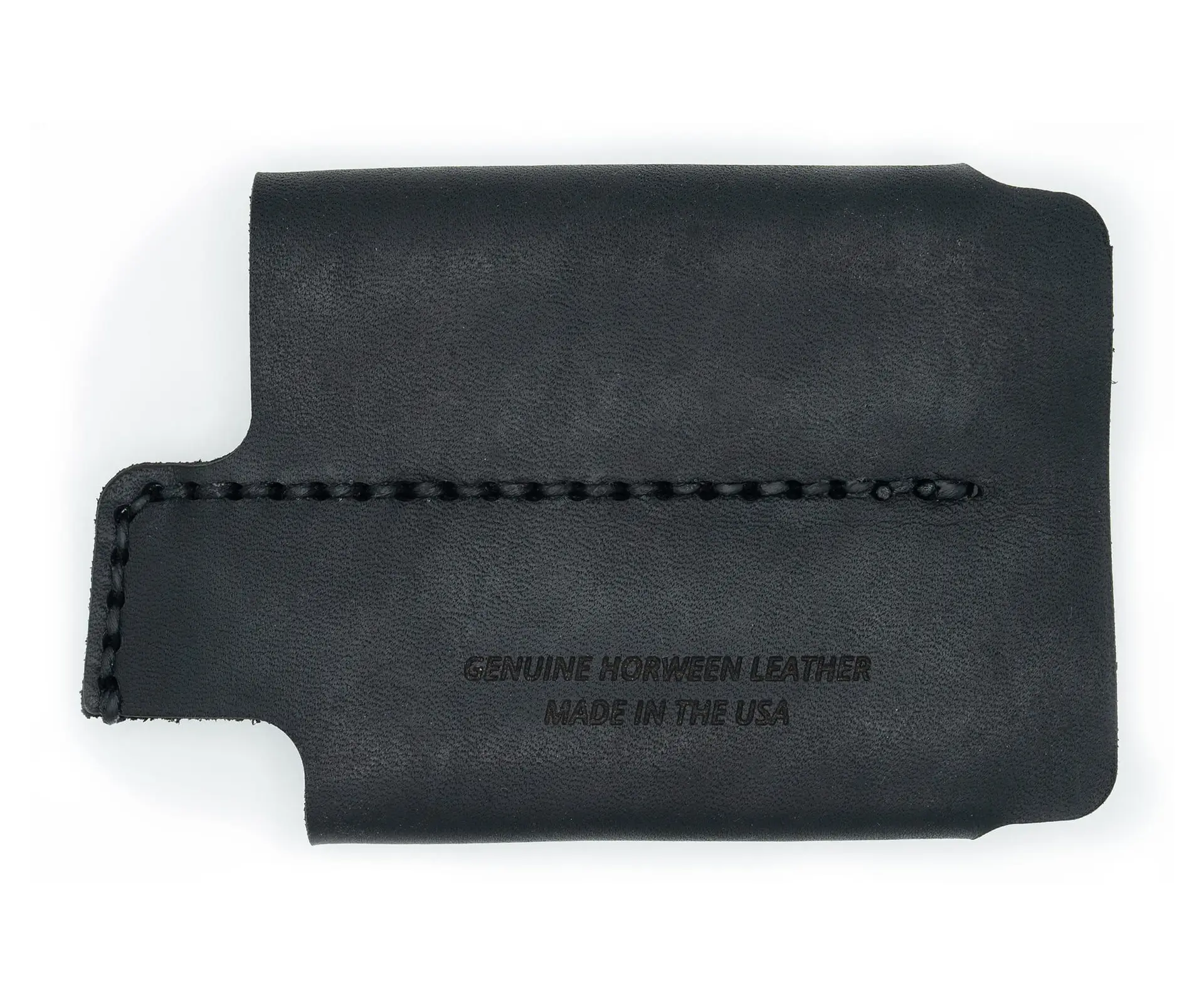 Exceed Designs FieldPro EDC Pocket Organizer (Black – 100% USA MADE Genuine Horween Dublin Leather)
