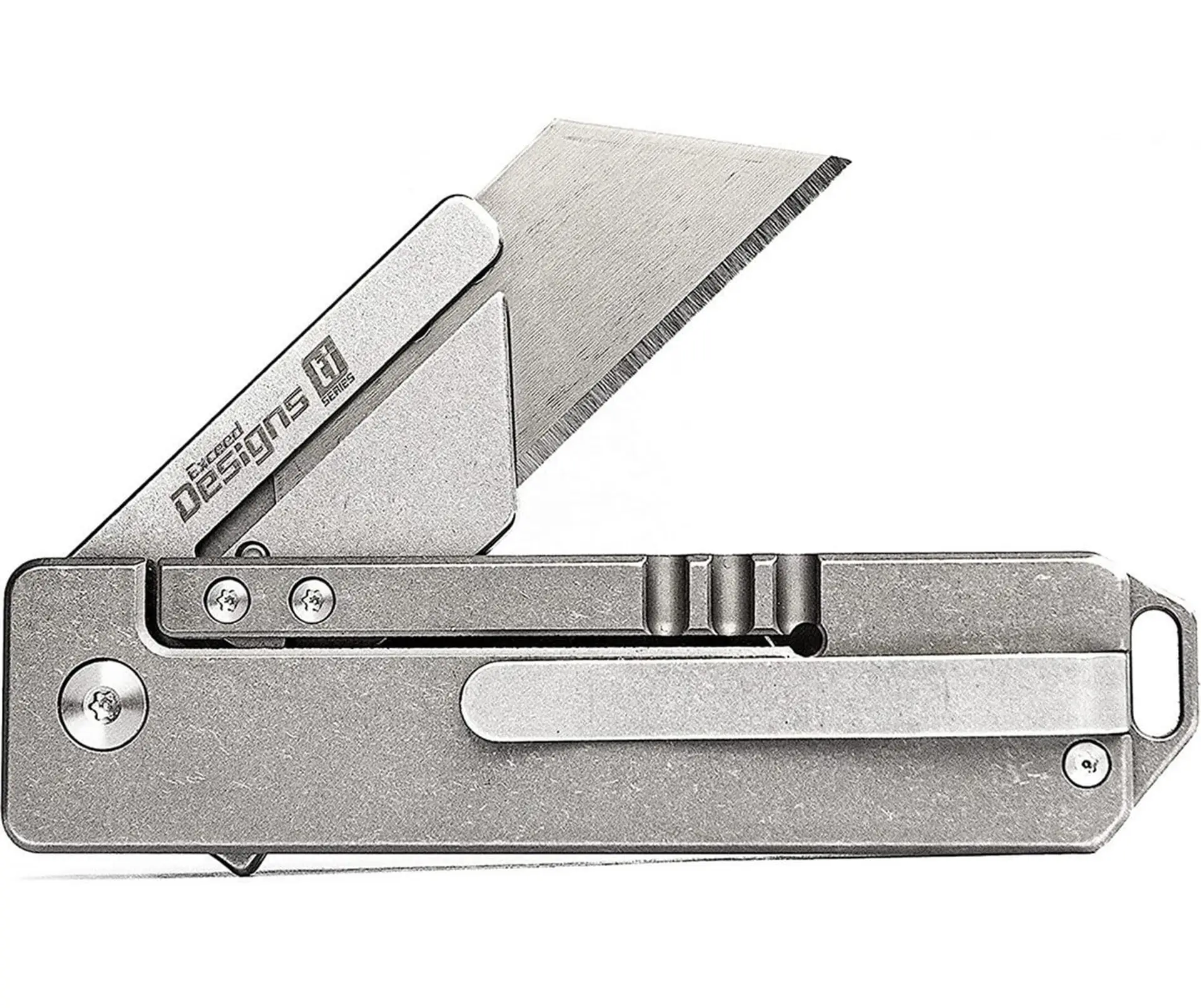 TiRant® RAZOR V3 Utility Knife (Stonewashed 6AL-4V Titanium)