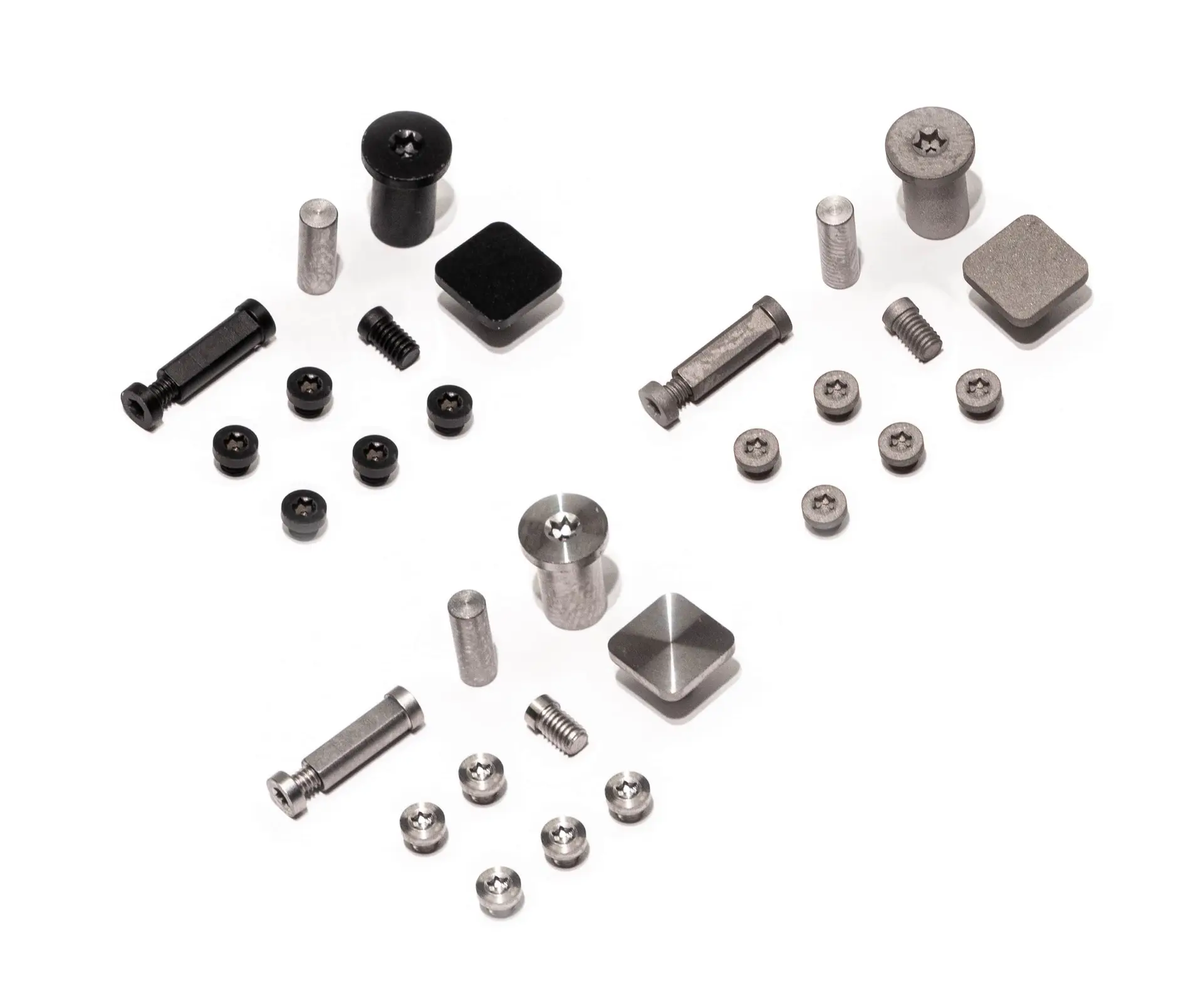 TiRant ULTRA Spare 11-Piece Screw & Hardware Kit (Jet Black / RAW Polished / Grey Blasted)