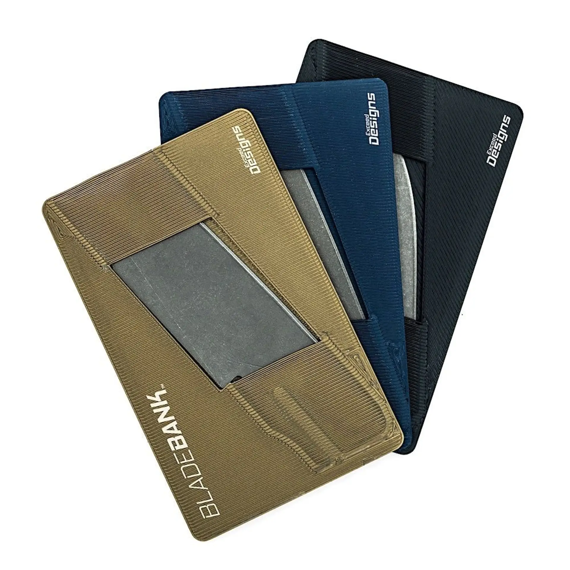 BladeBank™ — Blade Holder For TiRant ULTRA HotSwap™ Blades In Credit Card Format (Plastic 3D Printed & USA MADE)