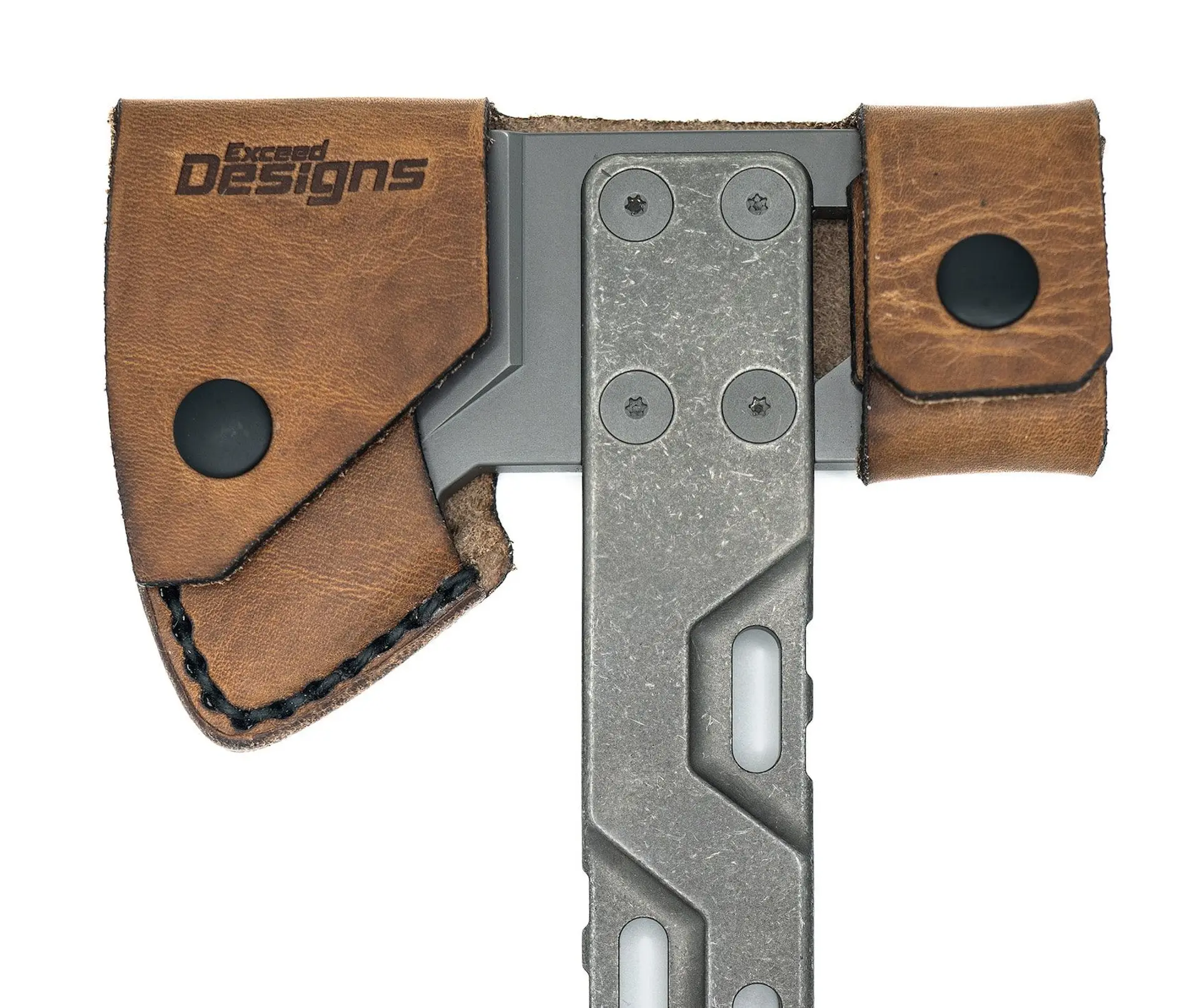 100% USA MADE Real Horween Leather HYZER Hatchet Sheath (NATURAL BROWN)