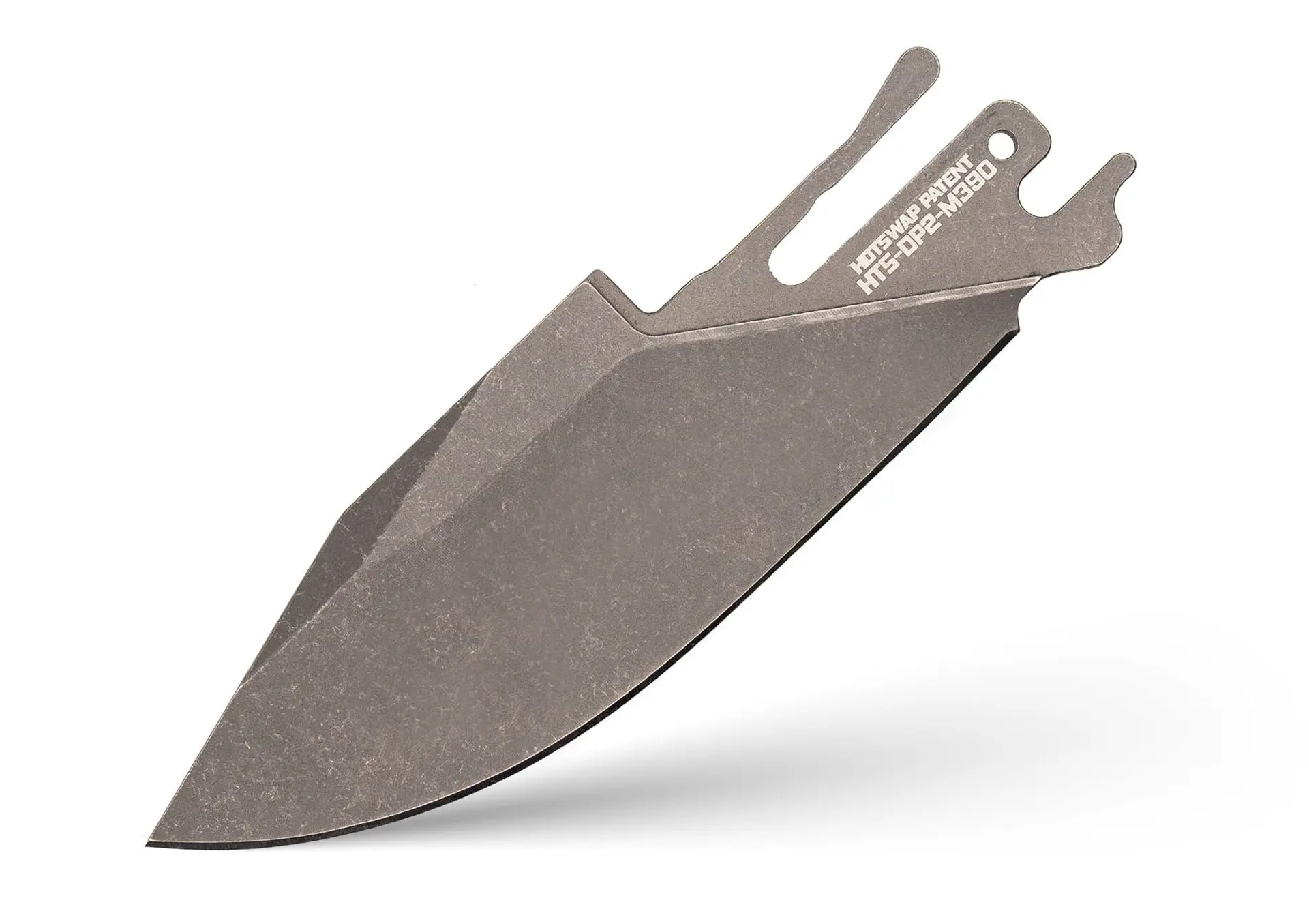 TiRant ULTRA HotSwap™ Drop Point Blade Replacement (Stonewashed EXTRA THICK 2.5mm M390 Tempered HRC 62)