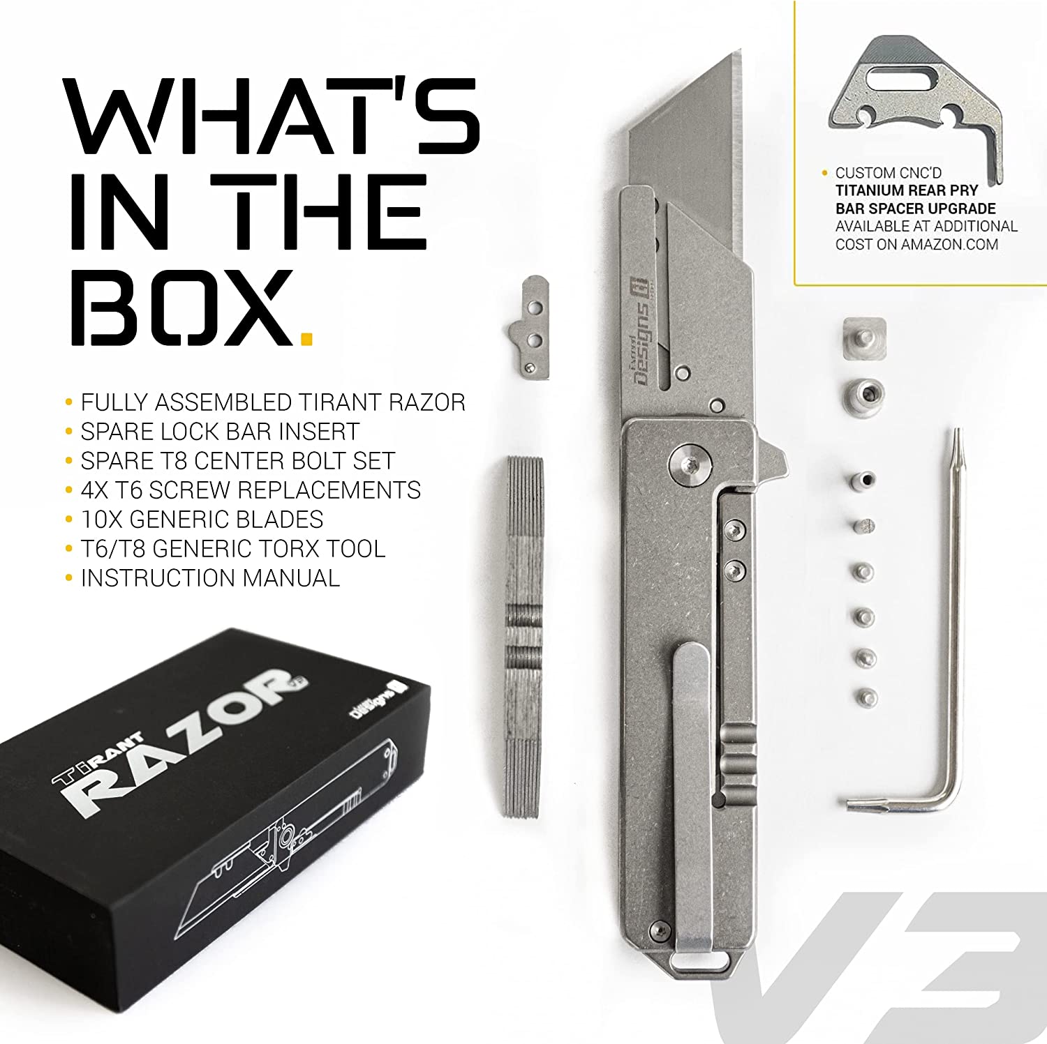 Titanium Alloy Utility Knife Keychain Mini Sliding Blade Knife EDC Small  Box Cutter Portable Replaceable SK5 Blade Pocket Knives