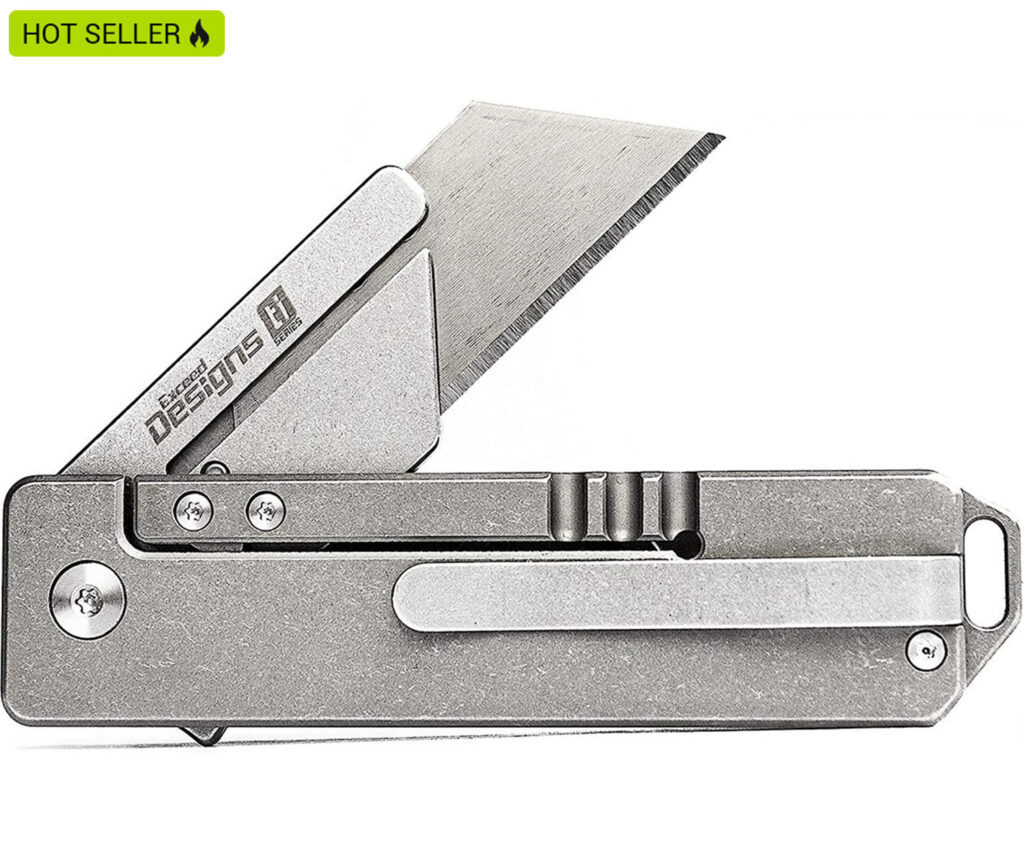 TiRant® RAZOR V3 Utility Knife (Stonewashed 6AL-4V Titanium) – Exceed ...