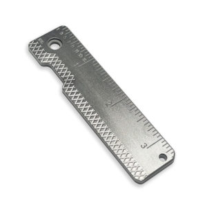 6AL-4V Titanium RULER 16TH’s & Inches X-GRID Edition RH Handle Scale ...