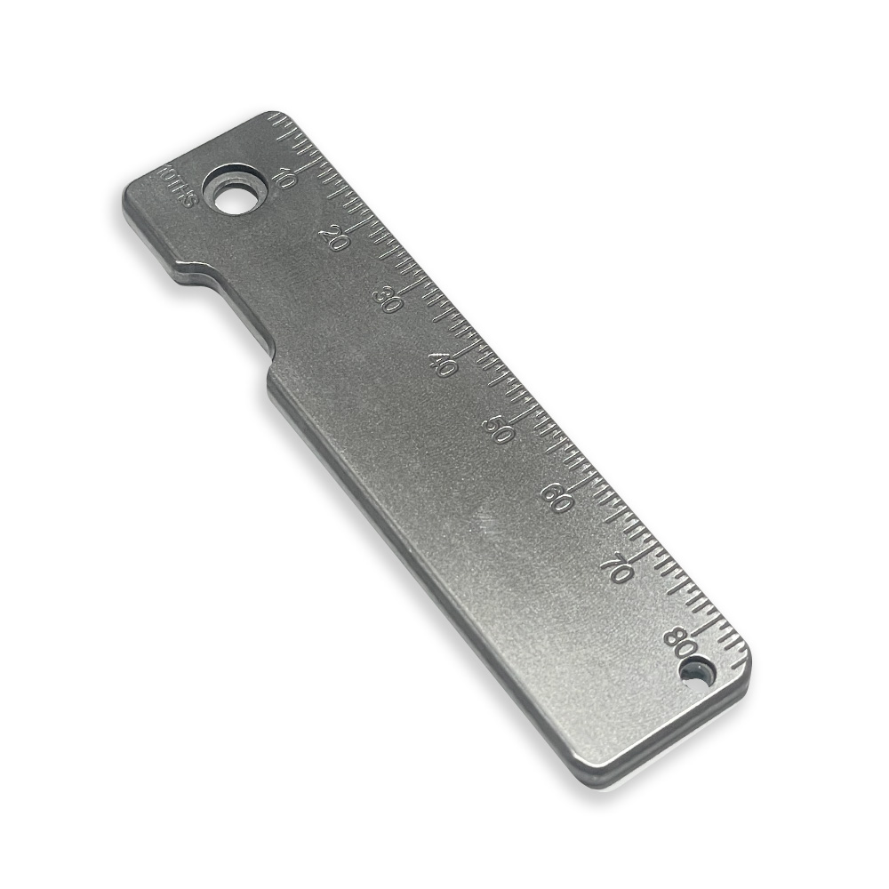 6AL-4V Titanium RULER MM 10TH’s Edition RH Handle Scale (TiRant RAZOR ...