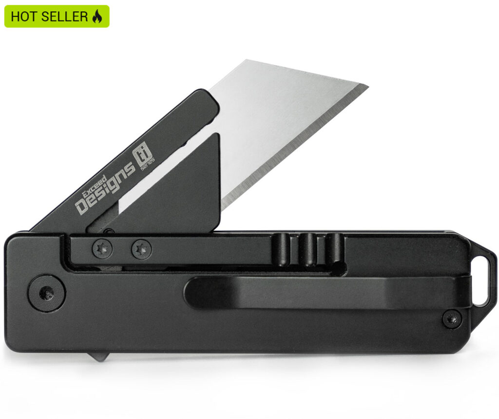 TiRant® RAZOR V3 Utility Knife (Jet-Black 6AL-4V Titanium) – Exceed Designs