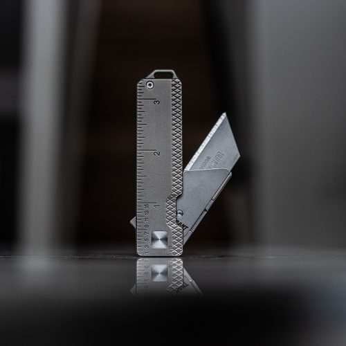 6AL-4V Titanium RULER 16TH’s & Inches X-GRID Edition RH Handle Scale ...