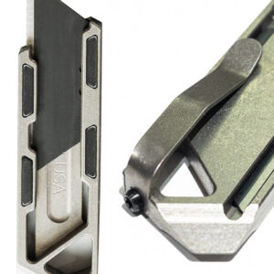 TiRant® RAZOR-M 3.0 MagLock Utility Knife (Stonewashed 6AL-4V Titanium)