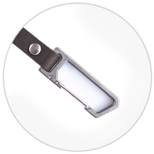 Ash-Black Tirant Latch 6 Mini Leather Wrist Lanyard w/Titanium Carabiner for Keys & Accessories (Made in Usa)