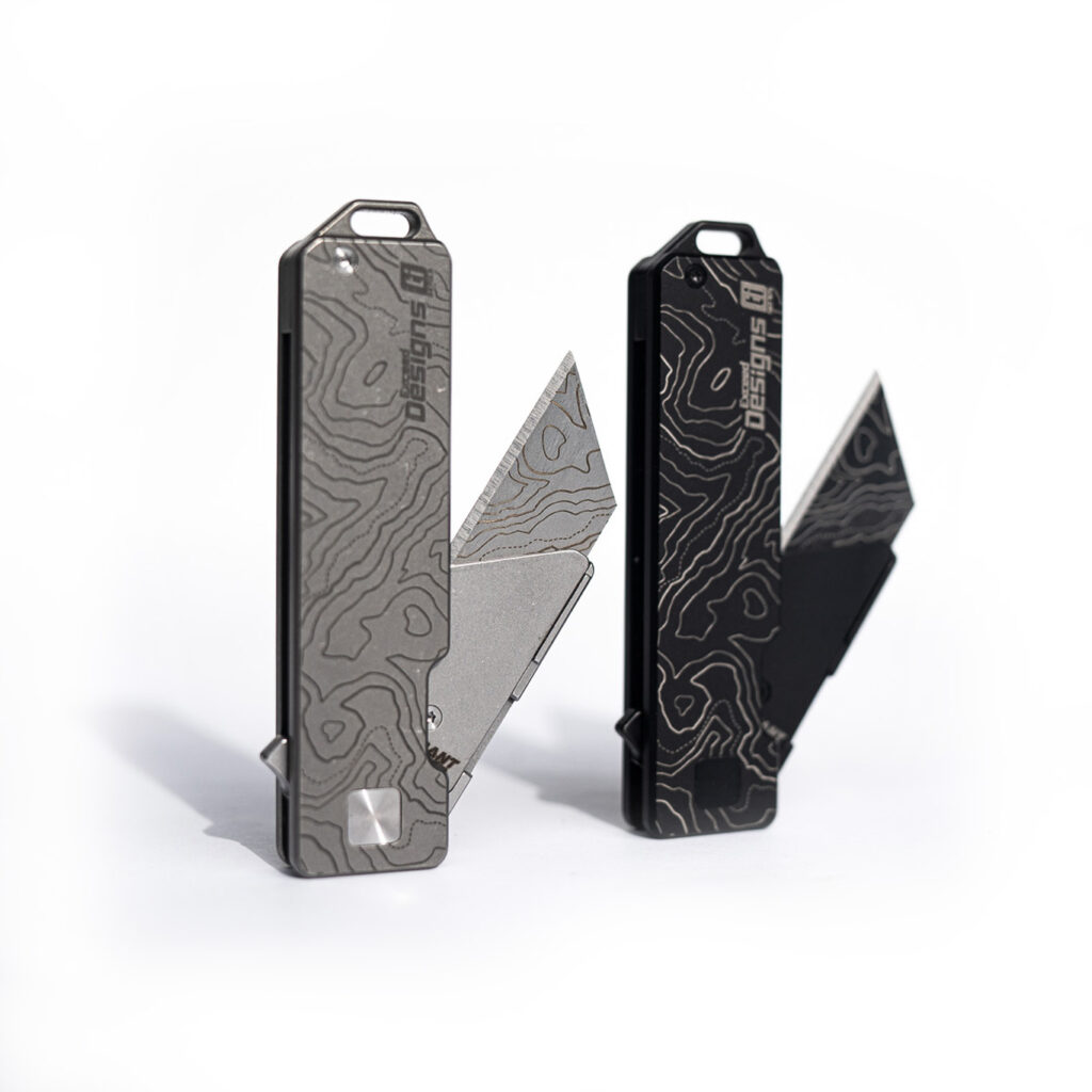 Silver CASCADIA Topo Map Razor Blades High Quality Silver Utility Knife ...