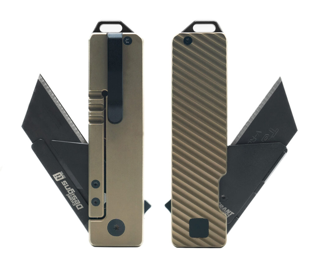 TiRant RAZOR V3 Utility Knife (Centurion Bronze ANO Ti WORKS Edition ...