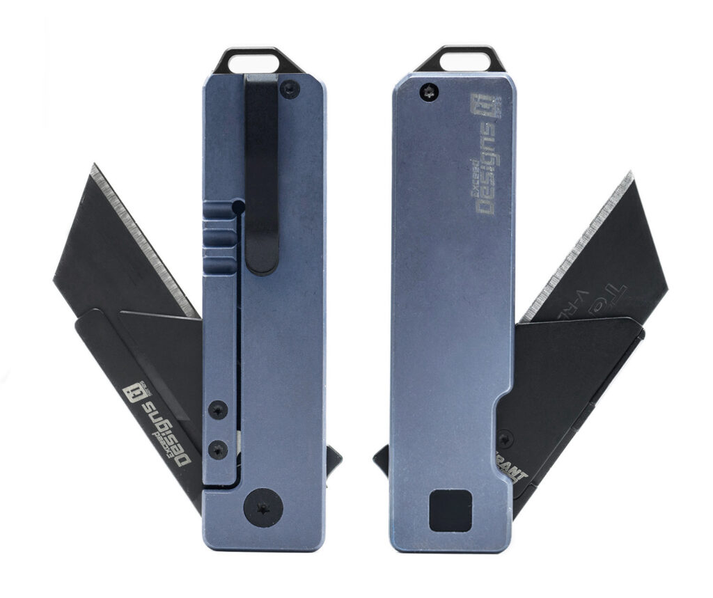 TiRant® RAZOR V3 Utility Knife (Cobalt Blue ANO Ti WORKS Edition ...