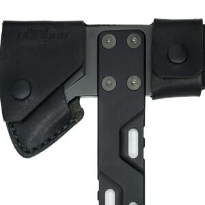 100% USA MADE Real Horween Leather HYZER Hatchet Sheath (BLACK) - Yes, Add BLACK Color Leather Sheath (+$37)