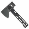 HYZER Titanium Hatchet W/Light D2 Axe Head (Jet-Black DLC/PVD 6AL-4V Titanium) MINI Length Handle