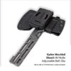KYDEX Moulded HYZER Hatchet Sheath (BLACK) With Molle/Belt Clip - Image 3