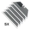 USA Flag 12-Point BLACK SERRATED Razor Blades (Black Oxide Coated SK5 Utility Knife Blade) 5-Pack or 10-Pack