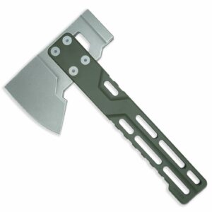 HYZER Titanium Mini Hatchet D2 Axe Head (CERAKOTE OD GREEN) 8.15" 6AL-4V Titanium