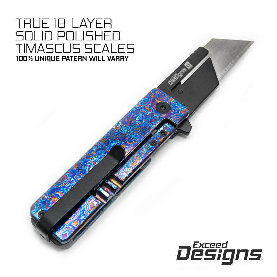 (SOLD OUT) TiRant® RAZOR V3 Utility Knife (Multi-Layered Forged Titanium) TiMascus Edition (LIMITED DROP MARCH 22, 2026 @ 12:00 PM PST) - Image 16