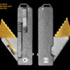 TiRant RAZOR V3 Utility Knife (Stonewashed 6AL-4V Titanium) Dual-SIde Milled CASCADIA TOPO Edition - Image 4