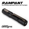 RAMPANT™ R8 EDC Flashlight (Works Edition BRONZE Ti ANO Clip + Button + Bezel + Jet-Black Aluminum) 1300+ LUMENS Nichia 519A - Image 4