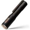 RAMPANT™ R8 EDC Flashlight (Works Edition BRONZE Ti ANO Clip + Button + Bezel + Jet-Black Aluminum) 1300+ LUMENS Nichia 519A