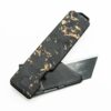 TiRant RAZOR V3 Utility Knife (Jet-Black 6AL-4V Titanium) RH-SIDE Forged Carbon Fiber GOLD FLAKE Edition - Image 3