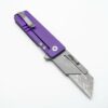 TiRant RAZOR V3 Utility Knife (Stonewashed 6AL-4V Titanium) Dual APEX Purple-Haze Ti ANO Edition - Image 5