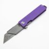 TiRant RAZOR V3 Utility Knife (Stonewashed 6AL-4V Titanium) Dual APEX Purple-Haze Ti ANO Edition - Image 3
