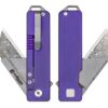 TiRant RAZOR V3 Utility Knife (Stonewashed 6AL-4V Titanium) Dual APEX Purple-Haze Ti ANO Edition
