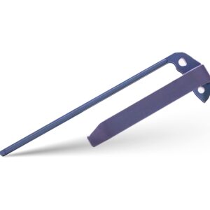TiRant ULTRA Full-Length SMOOTH 'Integral-Like' Back Spacer + Clip (6AL-4V Titanium) Cobalt Blue ANO