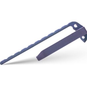 TiRant ULTRA Full-Length FRAG MILLED 'Integral-Like' Back Spacer + Clip (6AL-4V Titanium) Cobalt Blue ANO