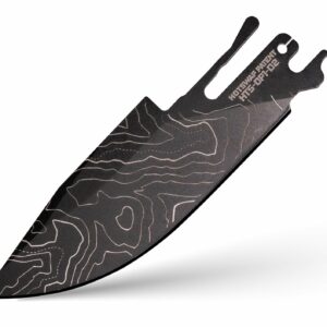 TiRant ULTRA HotSwap™ Drop Point Blade Replacement (Jet-Black Cascadia Laser Engraved D2 Tempered HRC 60+)