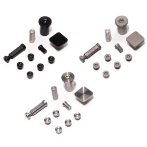 TiRant ULTRA Spare 11-Piece Screw & Hardware Kit (Jet Black / RAW Polished / Grey Blasted)
