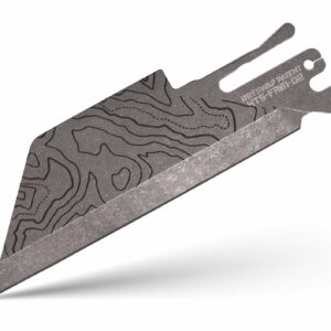 TiRant ULTRA HotSwap™ Full Length Razor Blade Replacement (Stonewashed Cascadia Laser Engraved D2 Tempered HRC 60+)