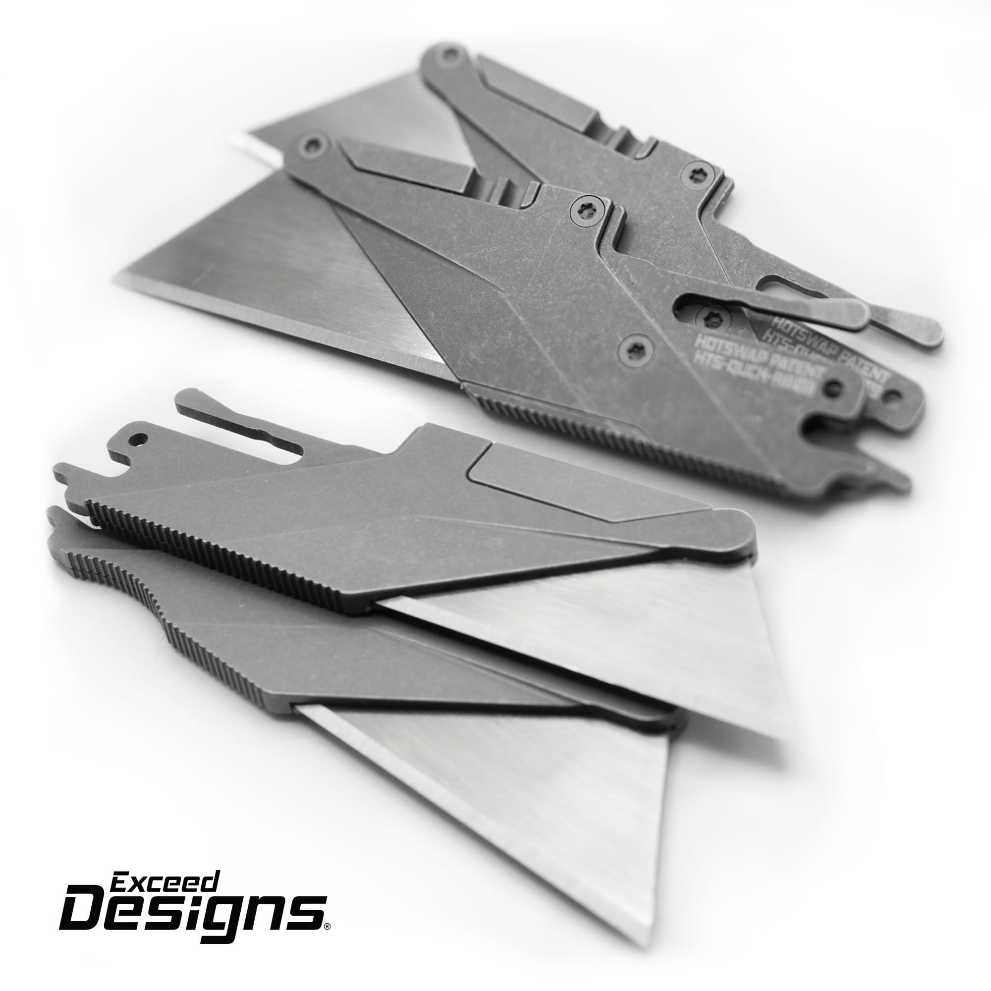 TiRant ULTRA HotSwap™ Quick-Release RAZOR Blade Holder (Jet-Black & Contoured Tempered Stainless) Straight Choil + W/Micro-Jimping - Image 6