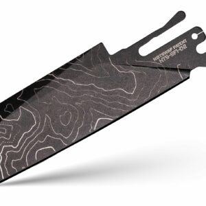 TiRant ULTRA HotSwap™ Sheepsfoot Replacement Blade (Jet-Black Cascadia Laser Engraved D2 Tempered HRC 60+)