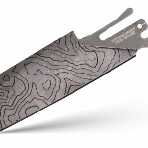 TiRant ULTRA HotSwap™ Sheepsfoot Replacement Blade (Stonewashed Cascadia Laser Engraved D2 Tempered HRC 60+)
