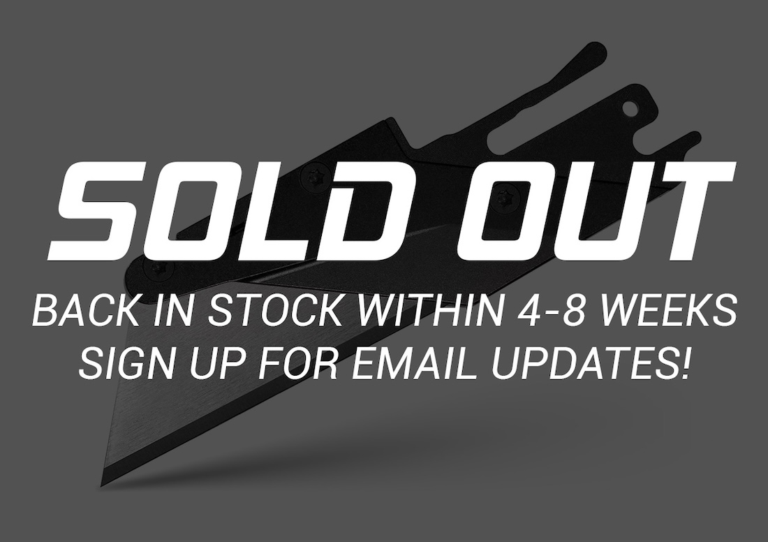 (SOLD OUT, V2 HOLDER COMING SOON TO REPLACE THIS) TiRant ULTRA HotSwap™ Quick-Release RAZOR Blade Holder - BLEMISH R&D 40% OFF SALE, PLEASE READ - (Jet-Black & Contoured 6AL-4V Titanium)