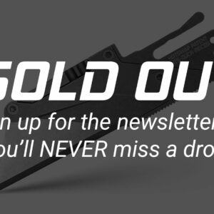 (SOLD OUT UNTIL NEXT BATCH) TiRant ULTRA HotSwap™ V2 Quick-Release RAZOR Blade Holder (Stonewashed & Contoured Tempered Stainless) Straight Choil + W/Micro-Jimping