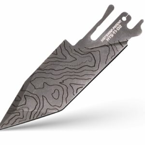 TiRant ULTRA HotSwap™ Tanto/Spearpoint Blade Replacement (Stonewashed Cascadia Laser Engraved D2 Tempered HRC 60+)