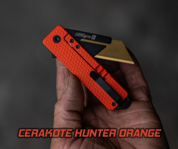 (SOLD OUT) TiRant RAZOR V3 Utility Knife (CERAKOTE 6AL-4V Titanium) Dual APEX WORKS (Limited-Editon Drop) - Image 5