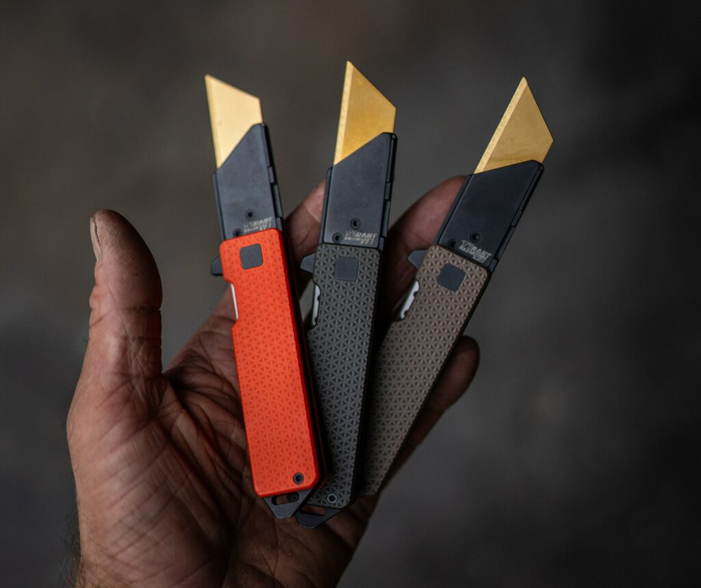 (SOLD OUT) TiRant® RAZOR V3 Utility Knife (CERAKOTE 6AL-4V Titanium ...