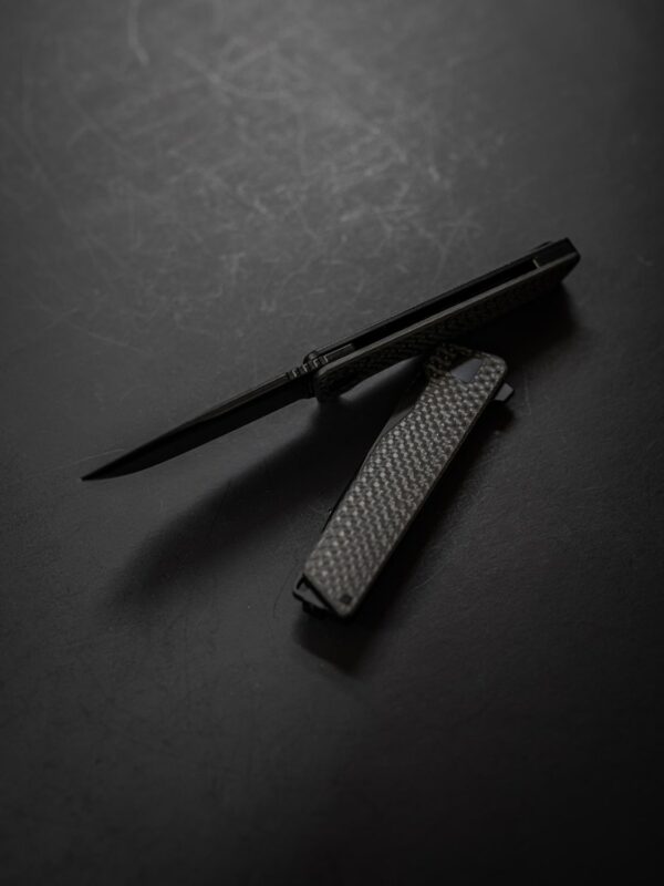 (SOLD OUT) CARBON FIBER DROP — AVAIR M390 Framelock Folding Knife (Jet-Black PVD 6AL-4V Titanium) - Image 9