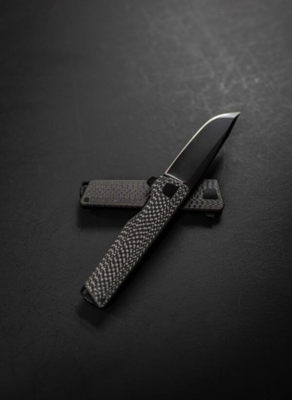 (SOLD OUT) CARBON FIBER DROP — AVAIR M390 Framelock Folding Knife (Jet-Black PVD 6AL-4V Titanium) - Image 8