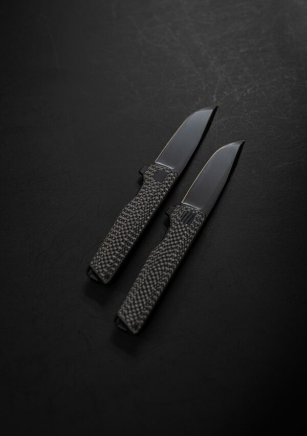 (SOLD OUT) CARBON FIBER DROP — AVAIR M390 Framelock Folding Knife (Jet-Black PVD 6AL-4V Titanium) - Image 5