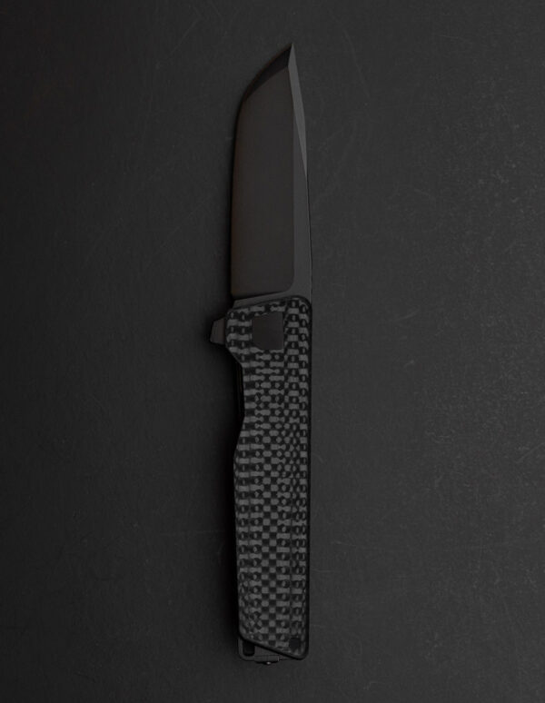 (SOLD OUT) CARBON FIBER DROP — AVAIR M390 Framelock Folding Knife (Jet-Black PVD 6AL-4V Titanium) - Image 11
